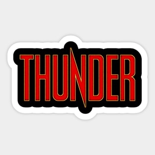 Thunder Logo Distressed Sticker